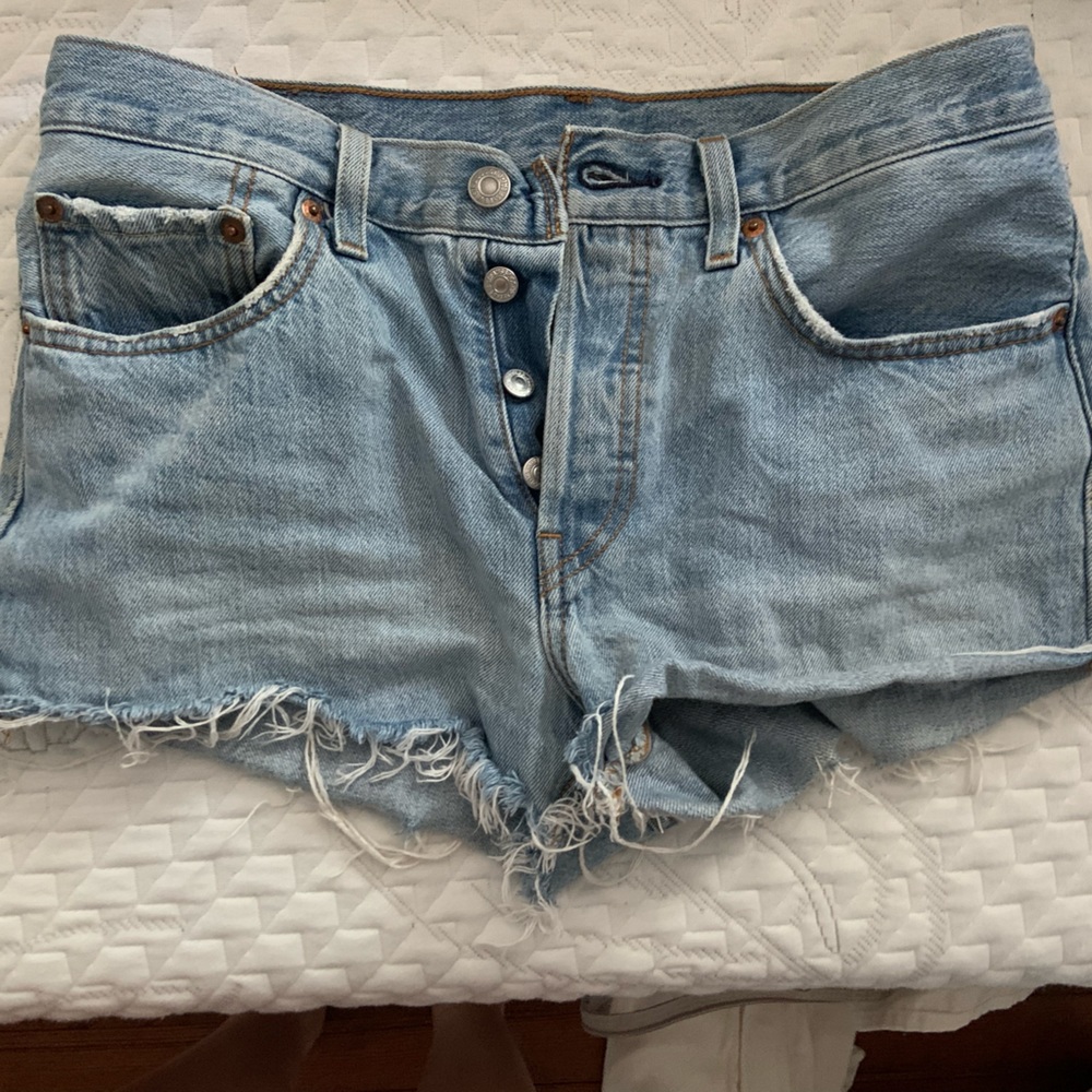 Levi’s blue denim shorts